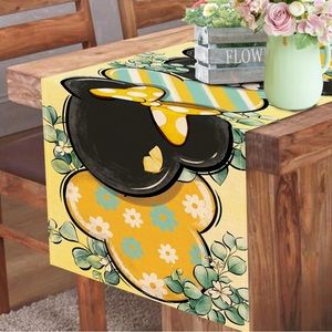 New Disney Mickey & Minnie Mouse Spring table runner 13x72 yellow summer decor